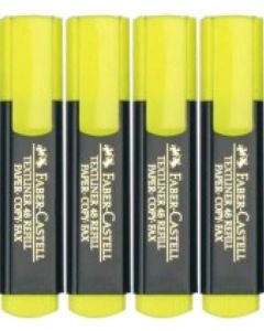 Faber Castell Textliners Highlighters Wallet of 4 Yellow  (Min Order Qty 2)