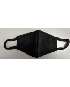 Face Mask Reusable Black Fabric 3 Layer (Min Order Qty: 4)
