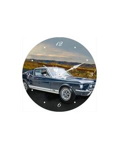 1967 Ford Mustang 30cm Glass Clock (Min Order Qty 1)