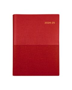 Collins Vanessa Financial Year 2024-2025 A4 Day to Page Diary Red (Order in Multiples of 5 Only) ***Available March 2024*** Special Order Item