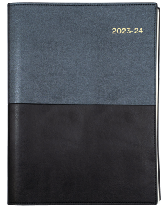 Collins Vanessa Financial Year 2023-2024 Diary A5 Day to Page Black (Min Order Qty 5) 