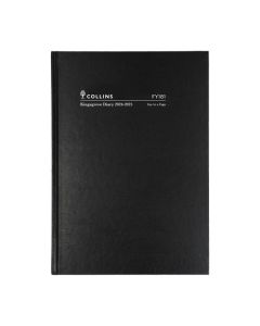 Collins Kingsgrove Financial Year 2024-2025 A5 Day to Page Diary Black (Order in Multiples of 5 Only) ***Available March 2024*** Special Order Item