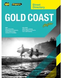UBD Gregory's Gold Coast Refidex Street Directory 25th ed (Min Order Qty 1) ***Available May 2024***