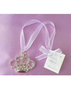 Wedding Bridal Charm -  Silver Crown (Min Order Qty: 2)
