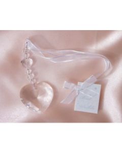 Bridal Charm Clear Heart Bead (Min Order Qty 2)