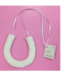 Horseshoe Wedding Keepsake White Plain (Min Order Qty 2)