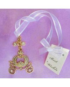 Wedding Bridal Charm - Gold Carriage (Min Order Qty: 2)