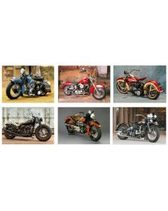 Vintage Mototcycle Rectangle Magnets Pack of 12