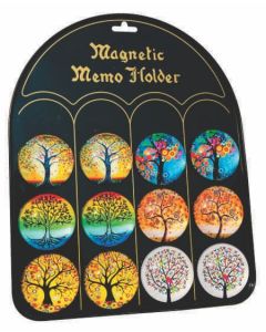 Beautiful Round Life Tree Image Magnets, Dia 5cm, 12 pcs/set
