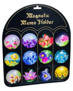 Beautiful Round Magnets, Various Flowers Design, 5cm(D), 12 pcs/set