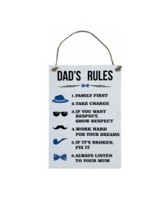 Dad’s Rules Hanging Plaque