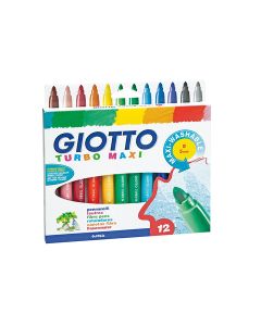 Giotto Turbo Markers Maxi Cardboard Box of 12 (Min Order Qty 2)