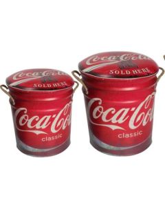 Storage Stools, Coca-Cola Classic Set of 2 (Min Ord Qty 1)