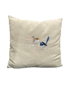 Wild Blue Wren – Pastel – Cushion (Min Order Qty: 2)