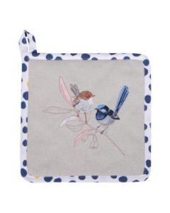Wild Blue Wren – Pastel – Pot Holder