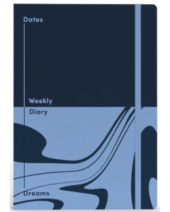 Jumble UNDATED Week to View Diary A5 160 Page Dates & Dreams Black (MOQ 1)