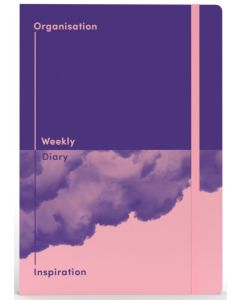 Jumble UNDATED Week to View Diary A5 160 Page Organisation & Inspiration Purple (MOQ 1)