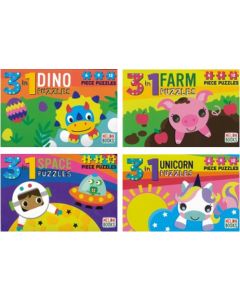 Jigsaw Puzzle 3 in 1 Assorted (Order in Multiples of 12)