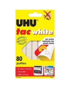 UHU White Tac Resuable Adhesive 80PK (Min Order Qty: 12)