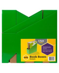 Marbig Book Box Small Green Pack of 5 (Min Order Qty 1) ***Special Order Item ***