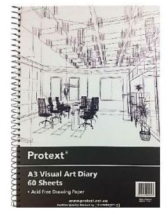 Protext Visual Art Diary A4 60 Sheets (Min Order Qty 1)
