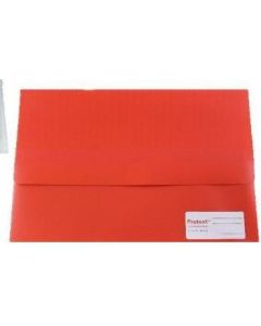 Protext Foolscap Document Wallets Velcro Closure Red (Min Order Qty 6)
