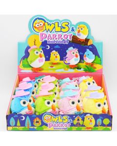 Wind Up Jumping Owl 10cm CDU 12
