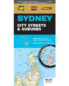 Sydney City Streets & Suburbs Map 262 9th ED (waterproof)  (Min Order Qty: 2)