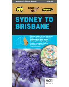 UBD/Gregory's Sydney to Brisbane Map #244 - 10th Ed (Min Ord Qty 2)
