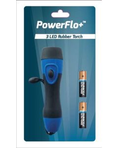 3 LED Rubber Torch by PowerFlo+