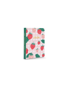 Cumberland 2026 Good Day Monthly Planner 17 Months 140x196mm STRAWBERRY LOVE *Pre-Order Aug/Sept Delivery*