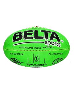 Footy Size 1 Fluro Green Synthetic Textured Rubber C10 (5-7 Years)
