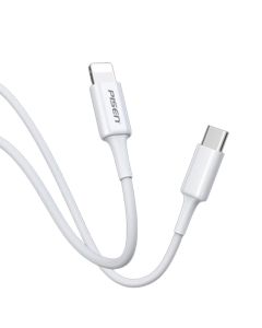 Pisen White 1M USB-C to Lightning Fast Charging Cable (Min Order Qty 2)