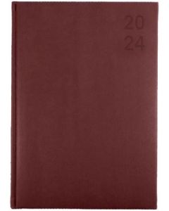 Collins 2024 Calendar Year Diary - Silhouette A4 Day to Page Maroon (Min Order Qty 5) 