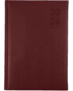 Collins 2024 Calendar Year Diary - Silhouette A5 Day to Page Maroon (Min Order Qty 5) 