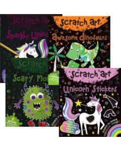 Scratch Art Fun Mini's Assorted Pack of 12 (Min Order Qty 1)