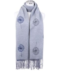 Winter Scarf with Pattern Grey with Blooms (Min Order Qty 1)