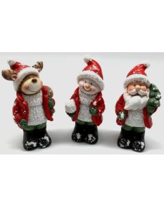 Santa, Snowman or Reindeer 15cm Assorted 