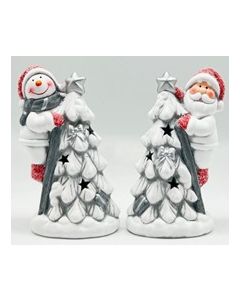 Santa & Snowman Tree 15cm 