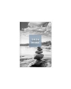  Upward 2026 Diary A6 WTO Section Sewn Standard STONE *Pre-Order Aug/Sept Delivery*
