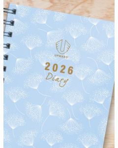 Upward 2026 Diary A6/7 Week to Opening Wire-O FSC Fashion BLUE *Pre-Order Aug/Sept Delivery*