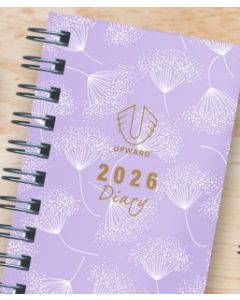 Upward 2026 Diary A6/7 Week to Opening Wire-O FSC Fashion Lavender *Pre-Order Aug/Sept Delivery*