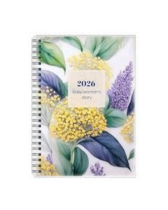 Upward 2026 Busy Woman’s Diary A5 Week to View Wire-O Diary Golden Wattle *Pre-Order Aug/Sept Delivery*