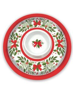 Christmas Melamine Chip n Dip Traditional (Pre-Order for October Delivery)