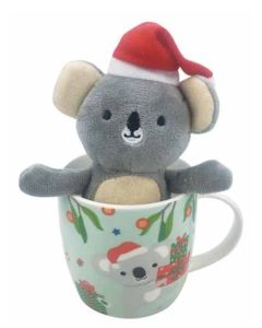 Christmas Mug with Plush Koala (Pre-Order for October Delivery)