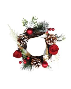Christmas Small 18cm Wreath Red / Stars (Pre-Order for October Delivery)