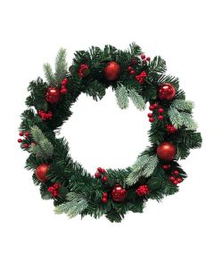 Christmas Lge. 55cm Wreath Red Berry (Pre-Order for October Delivery)