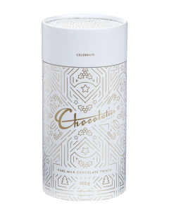 Chocolatier Pure Milk Chocolate Twists Canister 150g (Pre-Order for October Delivery)