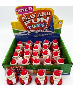 Christmas 6cm Pull Back Santa Claus CDU of 24 (Pre-Order for October Delivery)