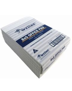 Writer 8x5 100 Leaf Ruled Office Pad White Pack of 10